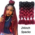 thumbnail image 1 of LELINTA 24inch 5pcs/lot Ombre Braiding Hair Kanekalon Synthetic Hair Extensions Synthetic Fiber For Jumbo Braid Hair Bundles, 1 of 7