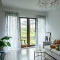 thumbnail image 5 of Linen Gray Curtains 120 inches Long for Living Room Sliding Glass Door Light Filtering Privacy Thick Sheer Curtain Drapes Modern Elegant Cotton Textured Grommet Gray Gauze Window Curtain 10 FT, 5 of 9