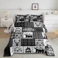 thumbnail image 2 of jejeloiu Cartoon Bear Paws Bedding Comforter Set,Happy Camping Life Twin Comforter Sets,Rustic Farmhouse Hunting Bedding Set For Adults,Ultra Soft Home Decor Reversible,2pcs, 2 of 8