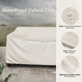 thumbnail image 3 of FLASHLUMI Heavy Duty Waterproof Outdoor Patio Sofa Cover, Windproof UV Resistant Furniture Protector with Buckles & Drawstring, Beige, 83"x39"x28", 3 of 6