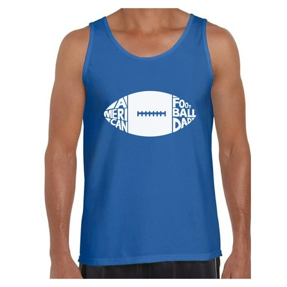 Awkward Styles Men's American Football Dad Sport Graphic Tank Tops White Father's Day Gift Idea