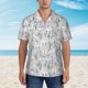 thumbnail image 2 of Fotbe white Moose winter tree Camisa Hawaiana para Hombre Unisex – Camisa Casual de Verano con Botones de Manga Corta de Algodón y Lino,Small, 2 of 7