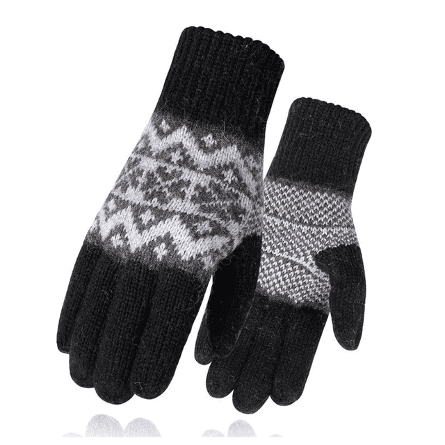 Gants d'Hiver pour Hommes et Femmes - Gants de Course à Écran Tactile Tricoté à -20 °F d'Épaisseur