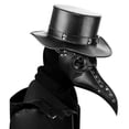 thumbnail image 2 of Máscara de médico de la peste negra de cuero Pu, disfraz de Halloween, pájaro, nariz larga, pico Steampunk, 2 of 5