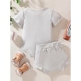 thumbnail image 5 of Aojekbee Baby Boys Shorts Set, Embroidery Baseball Short Sleeve Romper with Elastic Waist Shorts Summer Set 2-piece Outfit, 5 of 10