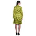 thumbnail image 4 of Moomaya Printed Womens Kimono Sleeve Robes Satin Silk Getting Ready Bridal Robe Coverup, 4 of 7