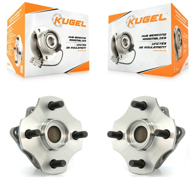 Kugel Rear Wheel Bearing and Hub Assembly Pair for Car 2000-2005 Toyota Echo Non-ABS - Left Right Side (Driver Passenger) K70-100603