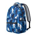 thumbnail image 2 of Bigfoot and Camouflage Blue Pattern Backpack for School, Cute School Bag with Adjustable Shoulder Straps and Padded Back, 15.3"x11"x7.1", 2 of 5