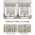 thumbnail image 4 of Spring Eucalyptus Coastal Curtain Valance for Windows/Living Room/Kitchen/Bathroom/Café, Short Rod Pocket Tier Curtain Window Treatment Panel Starfish Summer Shell Topper Curtain 42''x12'', 4 of 6