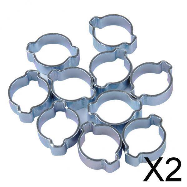 2x 10x Abrazaderas de Manguera Galvanizadas Abrazaderas de Manguera para Tubos de 28 31 Mm 2 piezas