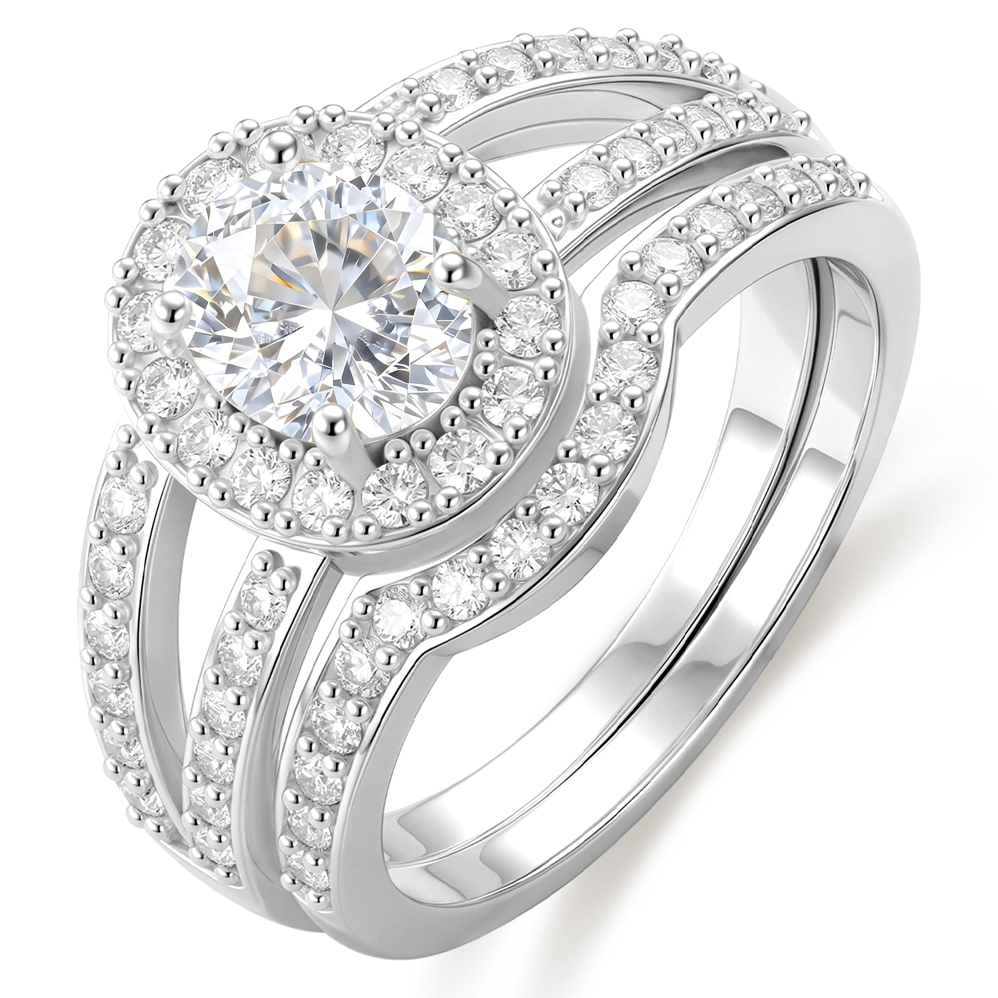 APSVO S925 Sterling Silver Plated Oval Wedding Rings for Women CZ Eternity Promise Band Engagement Rings Set Birthday Mothers Day Jewelry Gifts Her Mom Wife Girlfriend Adults Ideas