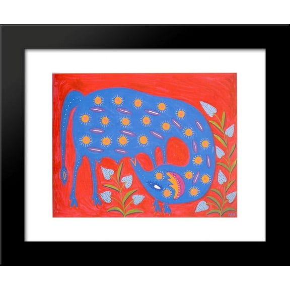 Long-Necked and Itching 20x24 Framed Art Print by Primachenko, Maria