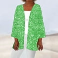 thumbnail image 2 of Akafmk Summer Plus Size Cardigans for Women,Lightweight Open-Front Cardigan,Summer Fall Shiny and Sparkling Printed Cardigan Long Sleeve Loose Cover Up Casual Blouse Loose Cover Up Jackets Tops, 2 of 5