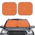 thumbnail image 2 of Vsdgher Dots On Orange Background Print Car Windshield Sun Shade, Reflective Sunshade Window Sunshade Sun Visor Protector Fit for Cars,Trucks,SUVs-Small, 2 of 6
