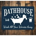thumbnail image 2 of Custom Bathhouse Aluminum Metal Decor Sign - 10x14 inches, 2 of 4