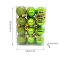 thumbnail image 3 of Staron 24Pcs Green Christmas Ornaments, Christmas Tree Balls Ornaments for Xmas Christmas Tree 30mm/1.18" Mini Shatterproof Christmas Ornaments Hanging Ball for Holiday Christmas Decorations, 3 of 3