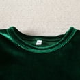 thumbnail image 6 of IBTOM CASTLE Toddler Baby Girls Velvet Tutu Dress Pageant Party Gown Kids Fall Winter Ruffle Long Sleeve Princess Christmas Birthday Party Wedding Evening Dress 12-18 Months Green, 6 of 8