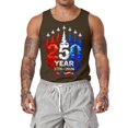 thumbnail image 2 of Hogleaql American Flag Tank Mens Tank Patriotic Mens 4th Of July Muscle Independence Day Graphic Sleeveless Shirts Crewneck Patriotic Gym Dressy Vest Gray 4XL, 2 of 4