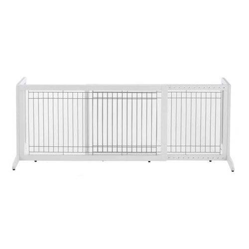 Richell Freestanding Dog Gate, Brown, Large, 71.30"L x 17.70"W x 20.10"H