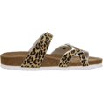 thumbnail image 4 of Sandalias para mujer con plantilla de corcho, sandalias deslizantes ajustables con doble hebilla para chanclas casuales de verano, sandalias de playa con punta abierta, 4 of 5