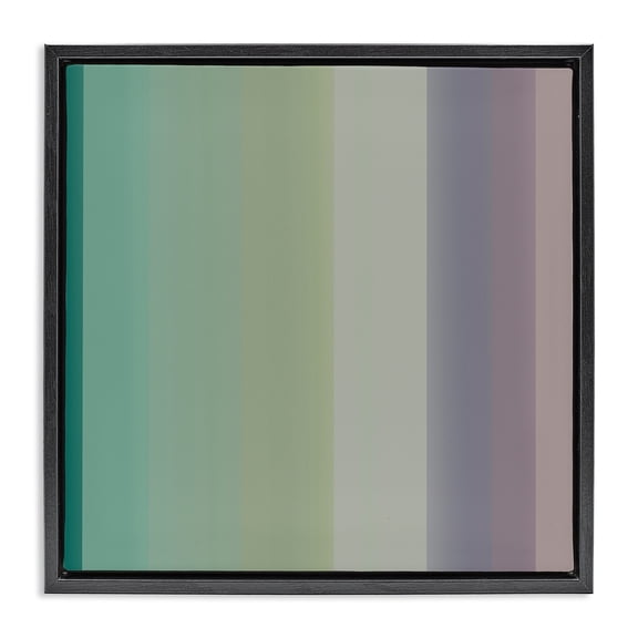 Stupell Industries Contemporary Green & Purple Gradient Black Floating Frame Canvas Art, 18 x 18, by Third & Wall Studios