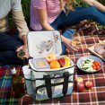 thumbnail image 5 of FORMRS Insulated Cooler Bag 24 Cans Capacity Soft Leakproof Lunch Box with Side Pockets, Beige Mountain, 5 of 7