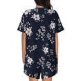 thumbnail image 6 of Sigee Retro Flower for Sleepwear Casual Pjs with Pockets Women's Pajamas Sets Shorts 2 Piece Short Sleeve Lounge Sets Large, 6 of 9