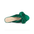 thumbnail image 4 of BLISSFUL STEP Sandales à Talon Épais à Enfiler pour Femmes avec Nœud Vert 8, 4 of 7