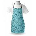 thumbnail image 4 of Summer Apron, Blossoms of Cotton and Branches on a Blue Toned Backdrop Harvest Pattern, Unisex Kitchen Bib with Adjustable Neck for Cooking Gardening, Adult Size, Aqua Brown and White, by Ambesonne, 4 of 4