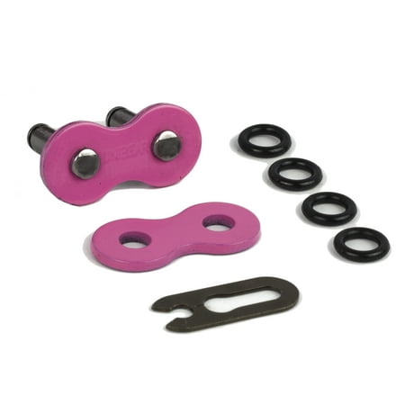 Unibear 520 Motorcycle Chain O-Ring Connecting Link, Pink, Clip Type, Japan Technology,Wear