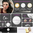 thumbnail image 3 of Desktop Makeup Mirror with 3 Color Lighted, 1X/10X Magnifying Mirror with Touch Control & 360°Rotation & Type-C Charging Port Chrome, 3 of 5