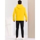 thumbnail image 4 of Sudadera con capucha con forro de felpa para hombre Sudaderas con capucha de manga larga sólida con bolsillo Amarillo XXL, 4 of 5