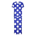 thumbnail image 1 of Ensemble de Blouses Médicales pour Femmes Col en V Extensible et Pantalon Taille Élastique avec Multi-Poches Anti-Rides Uniforme de Soins Confortable Manches Courtes Bleu Foncé, 1 of 4