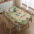 thumbnail image 2 of Pioneer Flower Floral Print Pattern Rectangle Tablecloth 60"x84", Waterproof Polyester Table Cloth, Wipeable Spillproof for Dining Camping Indoor Outdoor, 2 of 5