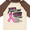 thumbnail image 4 of Inktastic We're Fighting Back Together- Breast Cancer Awareness Month Boys or Girls Long Sleeve Baby Bodysuit, 4 of 5
