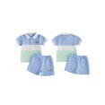 thumbnail image 2 of BemeyourBBs 2Pcs Toddler Baby Boy Golf Outfits Infant Baby Boy Summer Clothes Short Sleeve Golf Embroidery Button Down Shirt Shorts Set Toddler Baby Boy Summer Outfit, 2 of 9