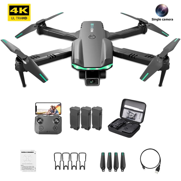 Cámara 4K Evitación de obstáculos 4CH 2.4GHz FPV RC Quadcopter Drone Juguetes (3 baterías) Ehuebsd libre de BPA