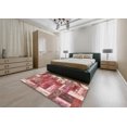 thumbnail image 5 of Ahgly Company Machine Washable Indoor Square Abstract Grapefruit Red Area Rugs, 5' Square, 5 of 7