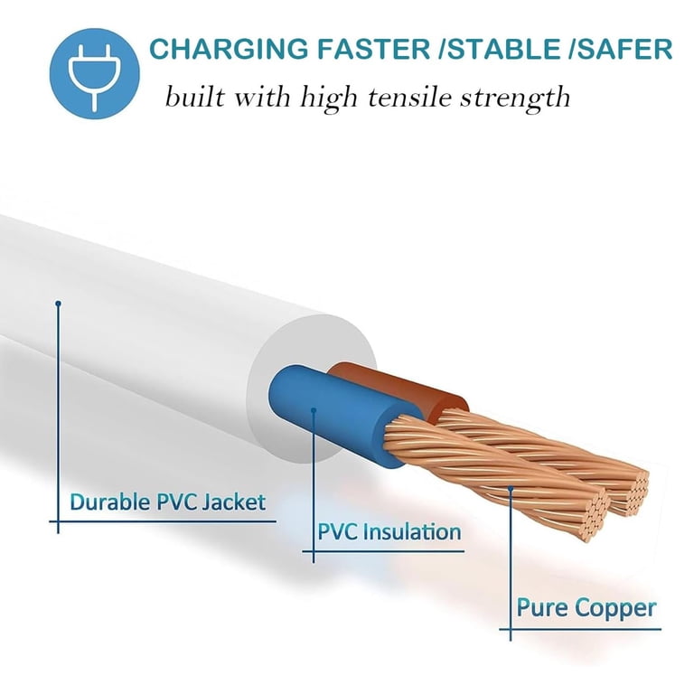 Magnetic USB DC Charger Cable 2.7ft Replacement Charging Cord,Vibrator  charger for Rechargeable Toys Massagers Electric Toothbrush (6MM)