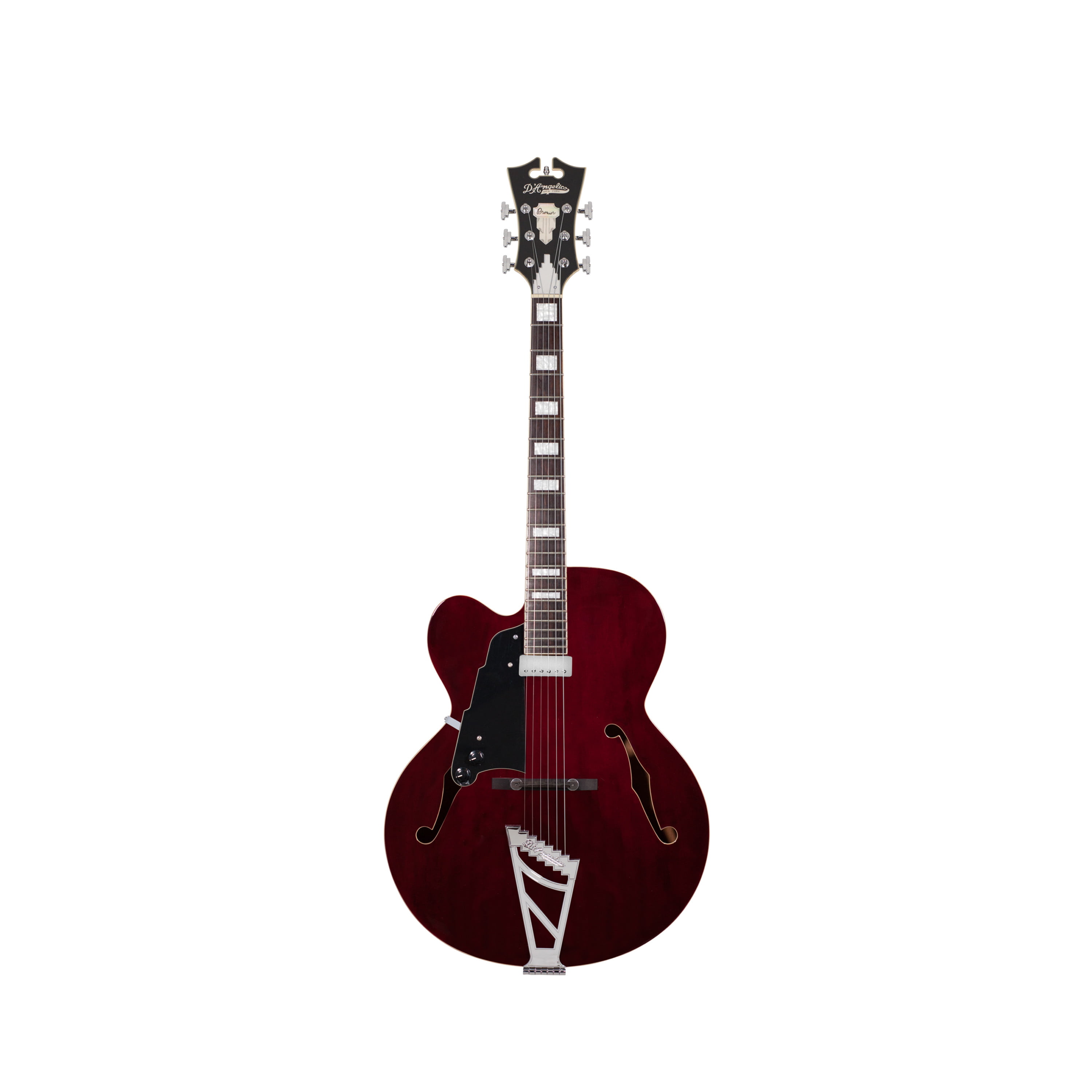D'Angelico Premier EXL-1 Hollow-Body Lefty Electric Guitar w/ Stairstep  Tailpiece - Trans Wine