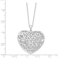 thumbnail image 3 of Sentimental Expressions Sterling Silver Rhodium-plated Antiqued Heart Of Support 18in. Necklace Q-QSX604, 3 of 3