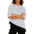 thumbnail image 6 of Juniors Lace Spandex Tshirts Tops for Women Short Elbow Sleeve Loose Fit Basic Summer Fall Tee 2026, 6 of 9