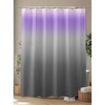 thumbnail image 4 of Shower Curtains Ombre Grey Purple Bath Curtain Gradient Stripes Waterproof Bathroom Shower Curtain Set with Hooks Decoration 72 x 84 Inches, 4 of 7