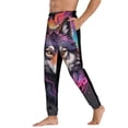 thumbnail image 3 of Kdxio Colorful Wolf Head A Pattern Joggers,Sweatpants for Men with Pockets-XX-Large, 3 of 5