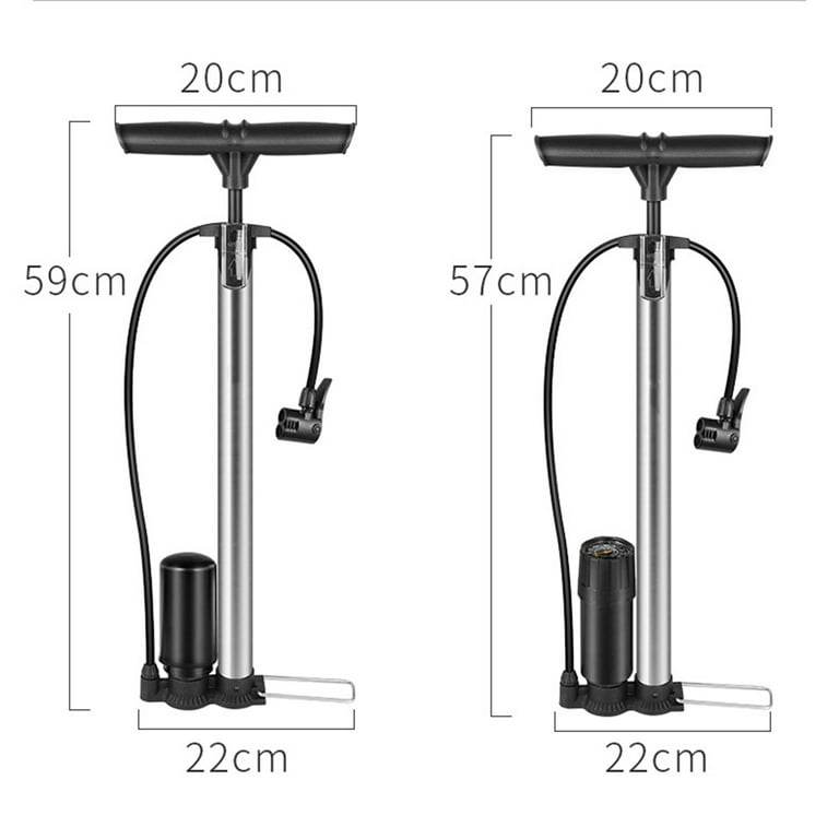 SPRING PARK Portable Stainless Steel Hand Air Pump Bike Bicycle Tire Psi Inflator