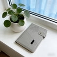 thumbnail image 2 of A5 Leather Notebook 200 Pages Journal Soft Notepad for Work Office Light Gray, 2 of 5
