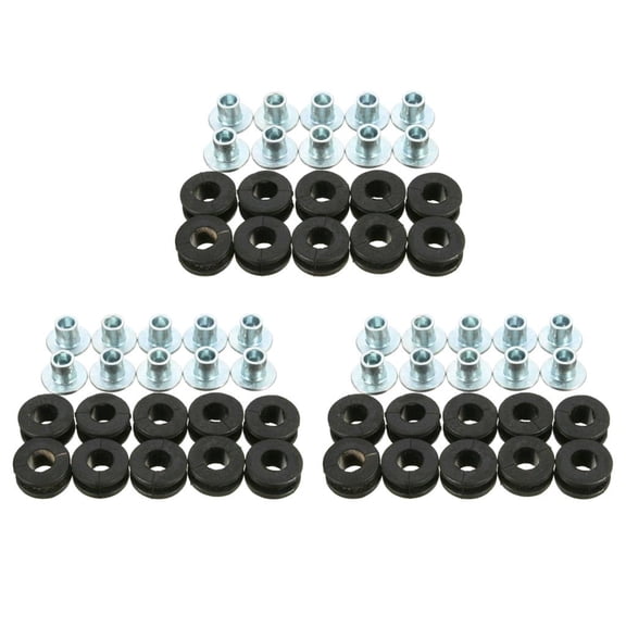 30 Pieces Motorcycle Rubber Grommets Bolts Cushions For Fairing