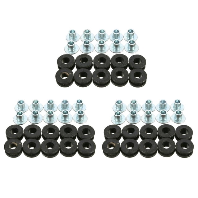 koolsoo 30x Motorcycle Rubber Grommets Bolt For for Fairing