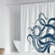 thumbnail image 5 of Naiovety Declaración en el baño, cortinas de ducha divertidas, tela gótica de animales de monstruo marino en blanco y negro Juegos de accesorios de baño YL490-7, 5 of 6