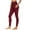 Wine, variant on CFLVAEK Womens Yoga Leggings with Side Pockets Plus Size Tummy Control Hight Waisted Workout Pants Solid Color Tummy Control Running Leggings 2025 Black XXL